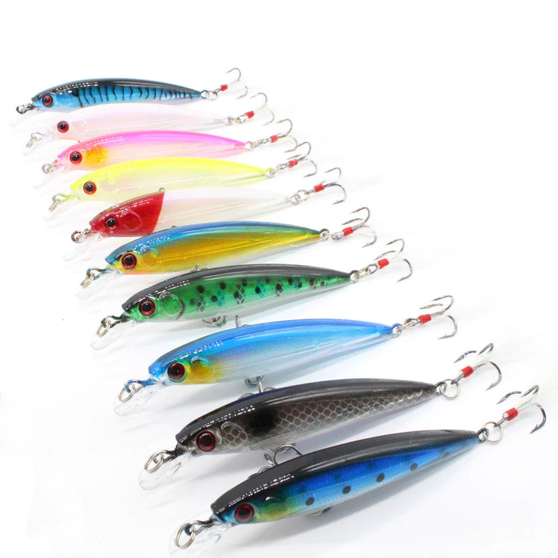 Kit Com 10 Isca Artificial Para Pesca Esportiva E Profissional