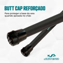 Vara De Mão Telescópica Gomo Longo Traíra Anéis de Aço 3m A 6m Verde Limão