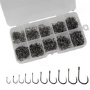 Kit de Anzol 100 ou 500 Unidades de Aço Carbono Flysand Tamanho 3 ao 12 Ideal para Piaba, Piau, Piapara e Tilapia