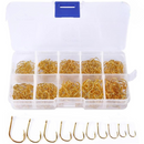 Kit de Anzol 100 ou 500 Unidades de Aço Carbono Flysand Tamanho 3 ao 12 Ideal para Piaba, Piau, Piapara e Tilapia