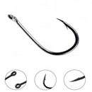 Kit de Anzol 100 ou 500 Unidades de Aço Carbono Flysand Tamanho 3 ao 12 Ideal para Piaba, Piau, Piapara e Tilapia