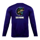 Camiseta De Pesca Masculina Tucunaré Com Seu Nome Personalizado