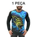 Kit Camisa De Pesca De Até 3 Peças Com Tecido com proteção UV50+ Secagem Ultra Rápida