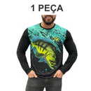 Kit Camisa De Pesca De Até 3 Peças Com Tecido com proteção UV50+ Secagem Ultra Rápida