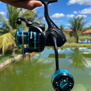 Molinete Kingpesque AzureX Com Até 10kg Drag + Óculos Polarizado Kingpesque Grátis