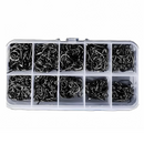 Anzóis de Pesca Aço Alto Carbono - 400 Peças 10 Tamanhos