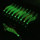 Kit Isca Luminosa Squid Jig Com Anzol e Chumbada - 10 Unidades
