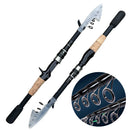 Vara de Pesca Telescópica Kingpesque de Carbono 1.5m a 2.4m - Leve e Compacta