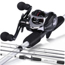 Kit de Pesca Sougayilang Carretilha de Alta Performance e Vara Leve 1.98m