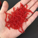 Isca de Minhoca Vermelha 5cm - Aroma Realista - 50 a 800 Peças