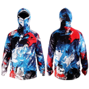 Camisa De Pesca Masculina Com Proteção de Rosto - Proteção Solar Rosto Pescoço Anti-uv Respirável