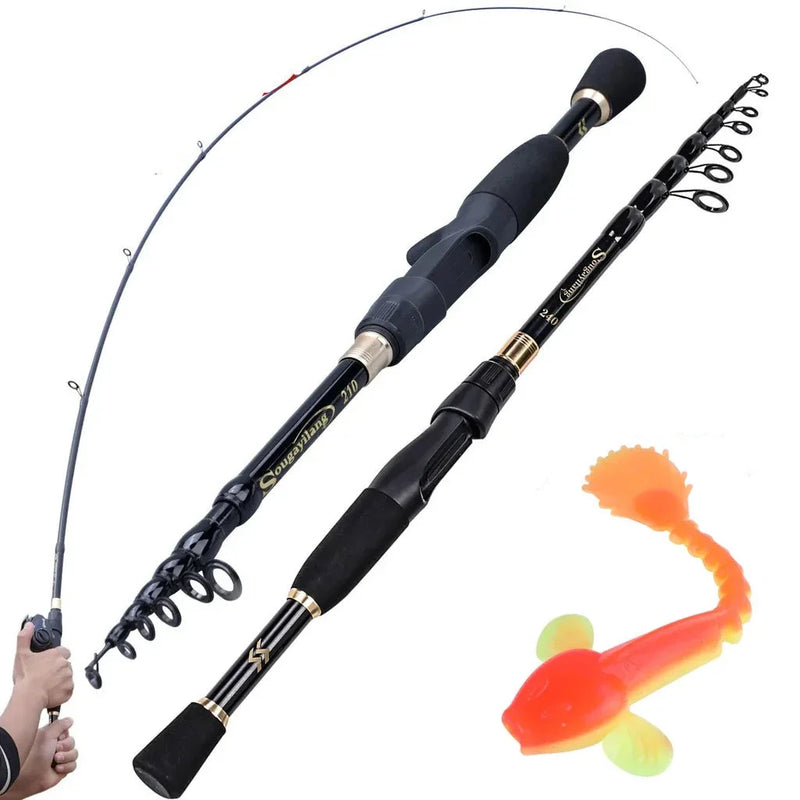 Vara de Pesca Telescópica Sougayilang 1.8m-2.4m