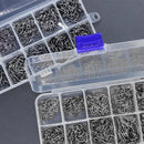 Anzóis de Pesca Aço Alto Carbono - 400 Peças 10 Tamanhos