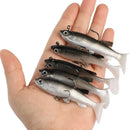 Kit Isca Artificial Soft Fishing 8cm 5 Unidades Com Ganchos