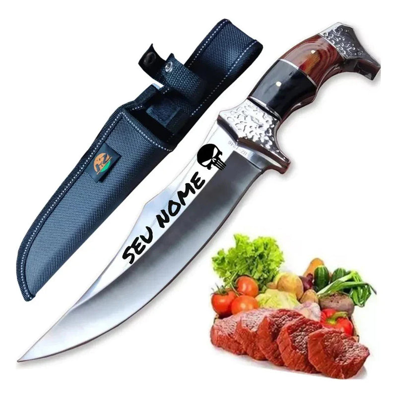 Faca De Caça, Pesca e Churrasco Personalizada Com Nome